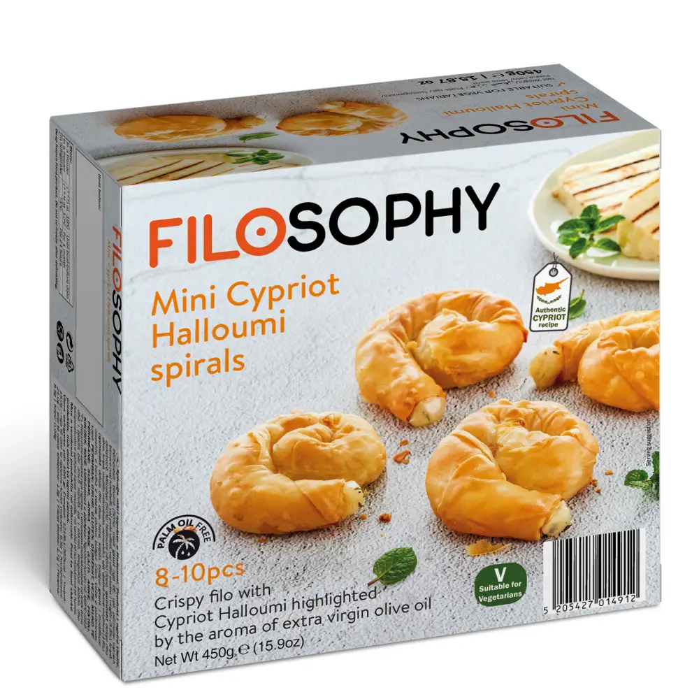 filosophy mini halloumi Filosophy Grekiska Spirals Med Halloumi 12*450g - Bild 1